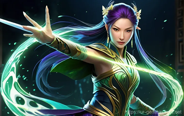 원신 최고의 파티 세팅 - Dynamic Elemental Synergy**

"A thrilling battle scene illustration featuring three fantasy adventur...