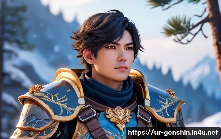 원신 팬 픽션 창작 가이드 - A detailed portrait of a brave Genshin Impact character wearing elaborate fantasy armor inspired by ...